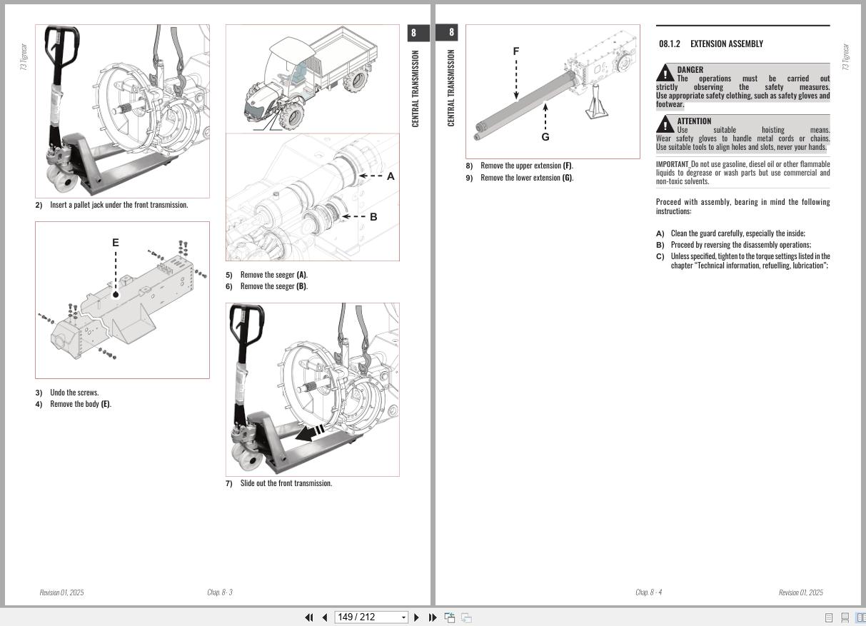 Antonio Carraro Tractor Series Major 5800PC to 6800PL Engine Transmission Workshop Manual 47308313 EN (2)