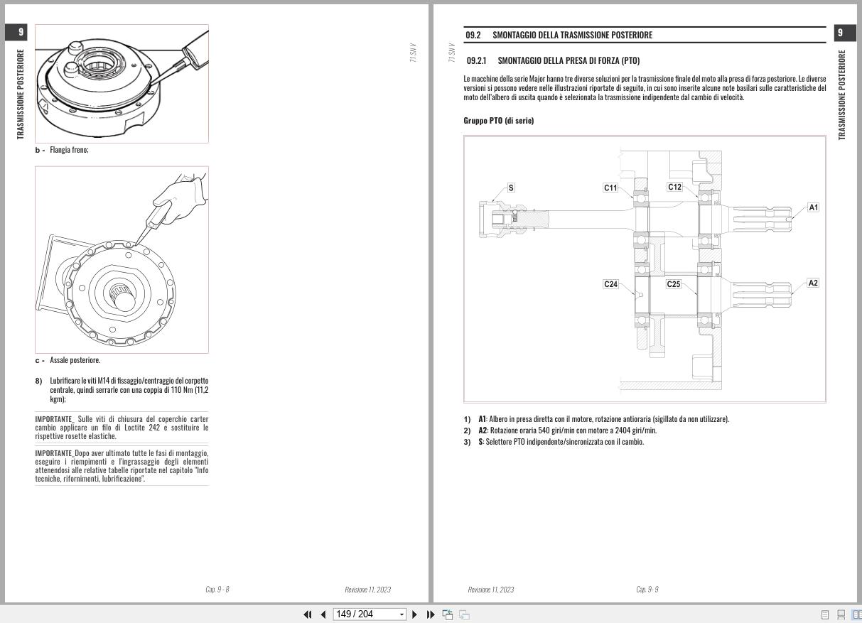 Antonio Carraro Tractor Series Major SN5800V Engine Transmission Workshop Manual 47308160 IT (3)