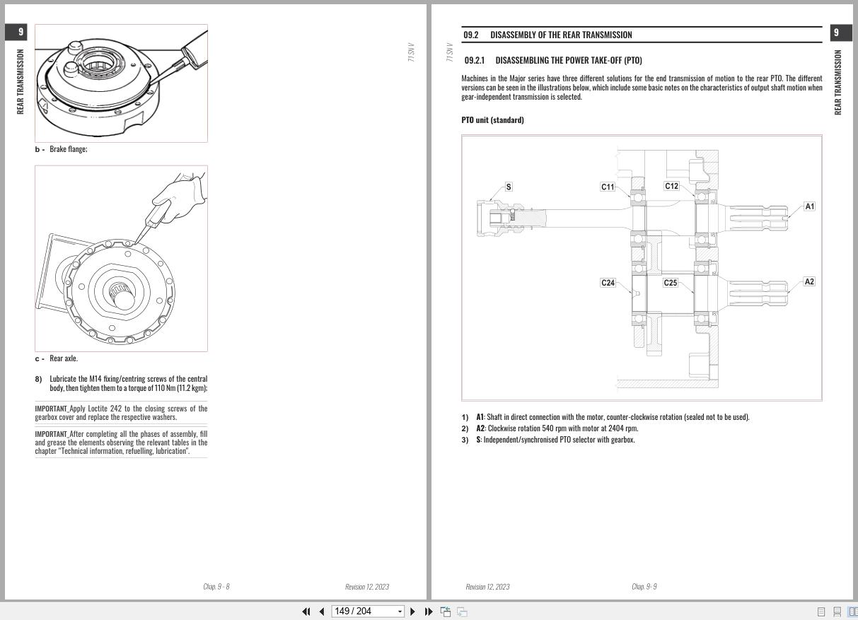 Antonio Carraro Tractor Series Major SN5800V Engine Transmission Workshop Manual 47308163 EN (3)