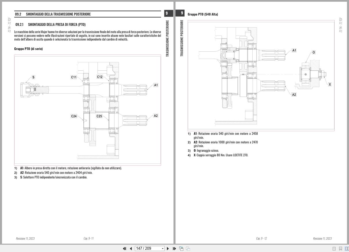 Antonio Carraro Tractor Series Major TC5800F TN5800 Engine Transmission Workshop Manual 47308170 IT (3)