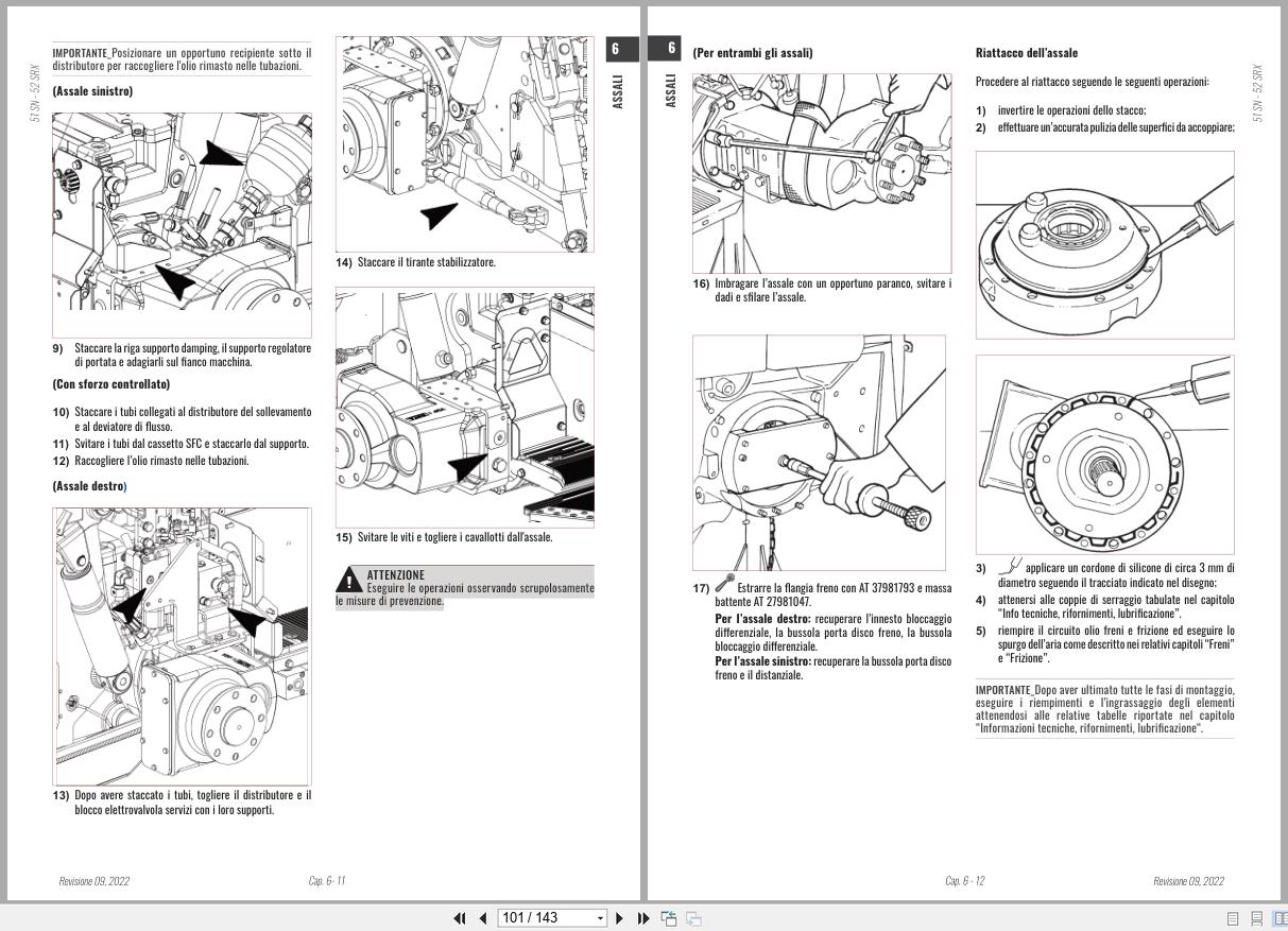 Antonio Carraro Tractor Series TORA SN5800 to SRX6800 Axles Workshop Manual 47309030 IT (3)