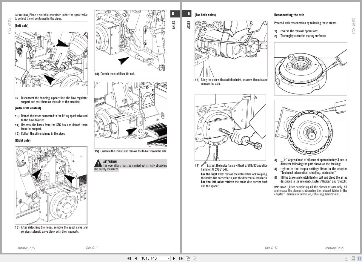 Antonio Carraro Tractor Series TORA SN5800 to SRX6800 Axles Workshop Manual 47309033 EN (3)