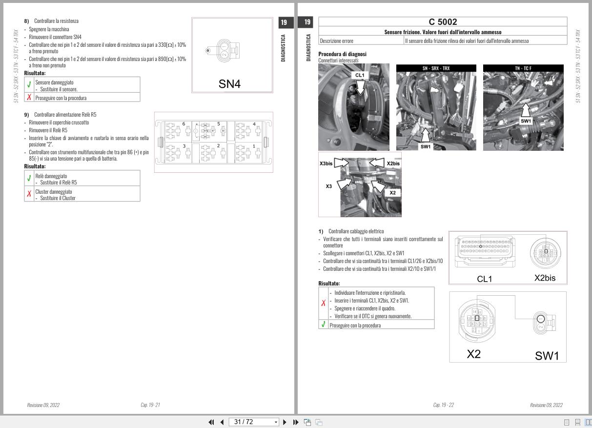 Antonio Carraro Tractor Series TORA SN5800 to SRX6800 Diagnostic Workshop Manual 47307070 IT (2)