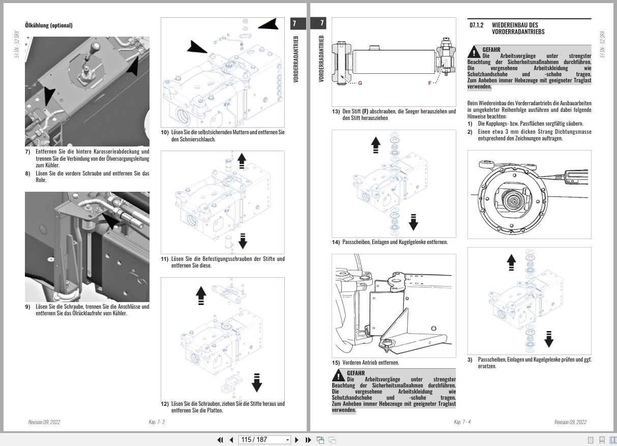 Antonio Carraro Tractor Series TORA SN5800 to SRX6800 Engine Transmission Workshop Manual 47308032 DE (3)
