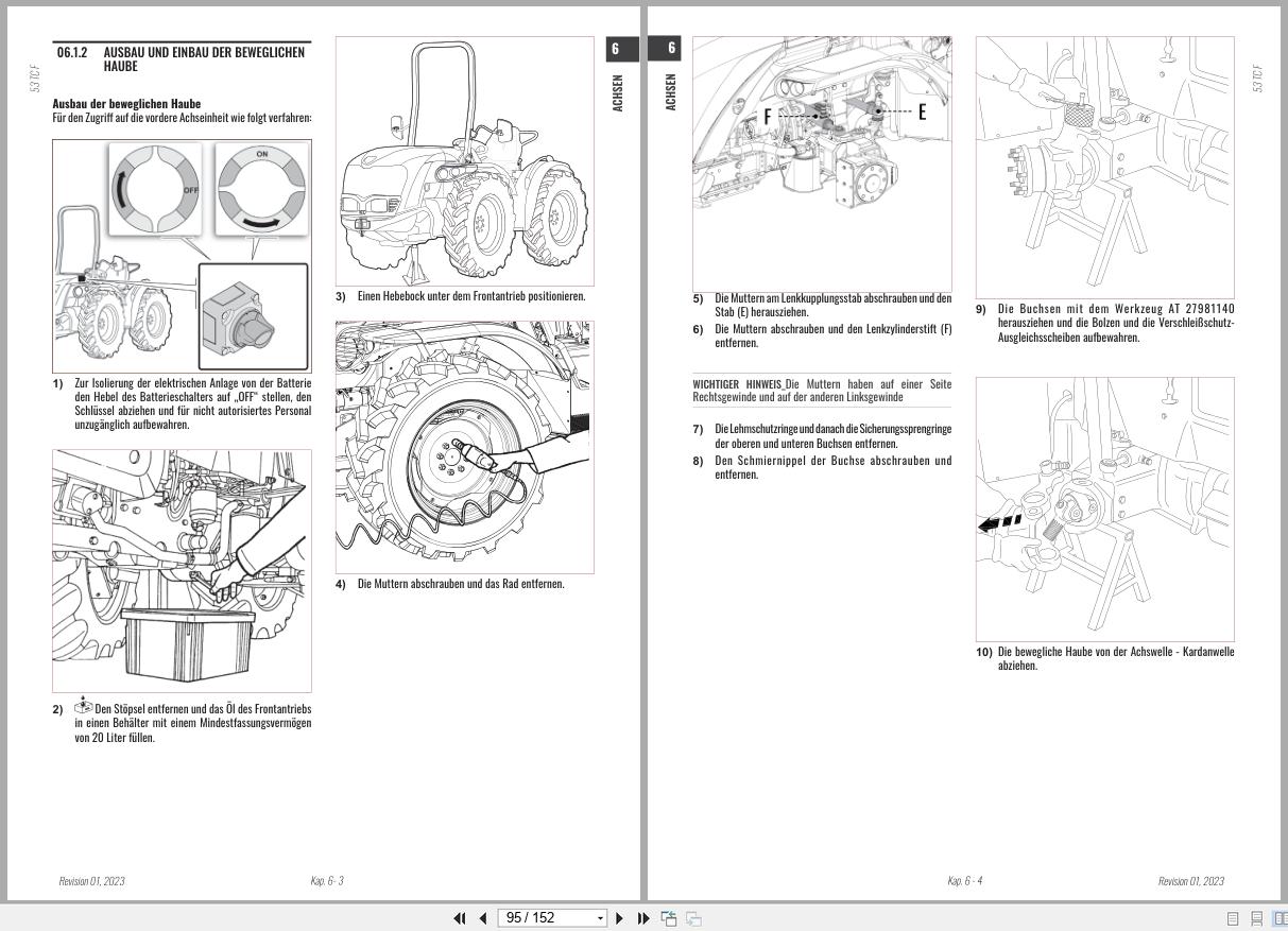 Antonio Carraro Tractor Series TORA TC5800F TC6800F Axles Workshop Manual 47309072 DE (2)