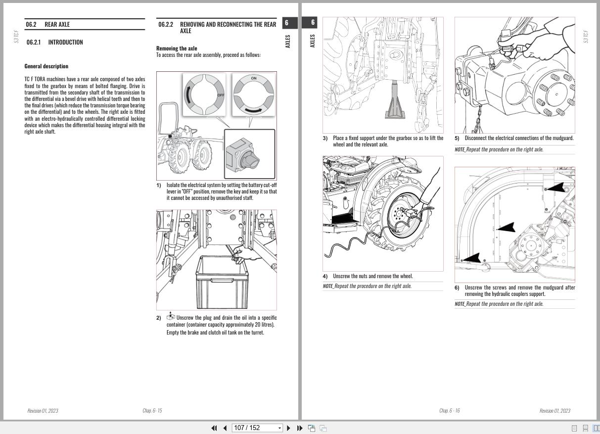 Antonio Carraro Tractor Series TORA TC5800F TC6800F Axles Workshop Manual 47309073 EN (3)