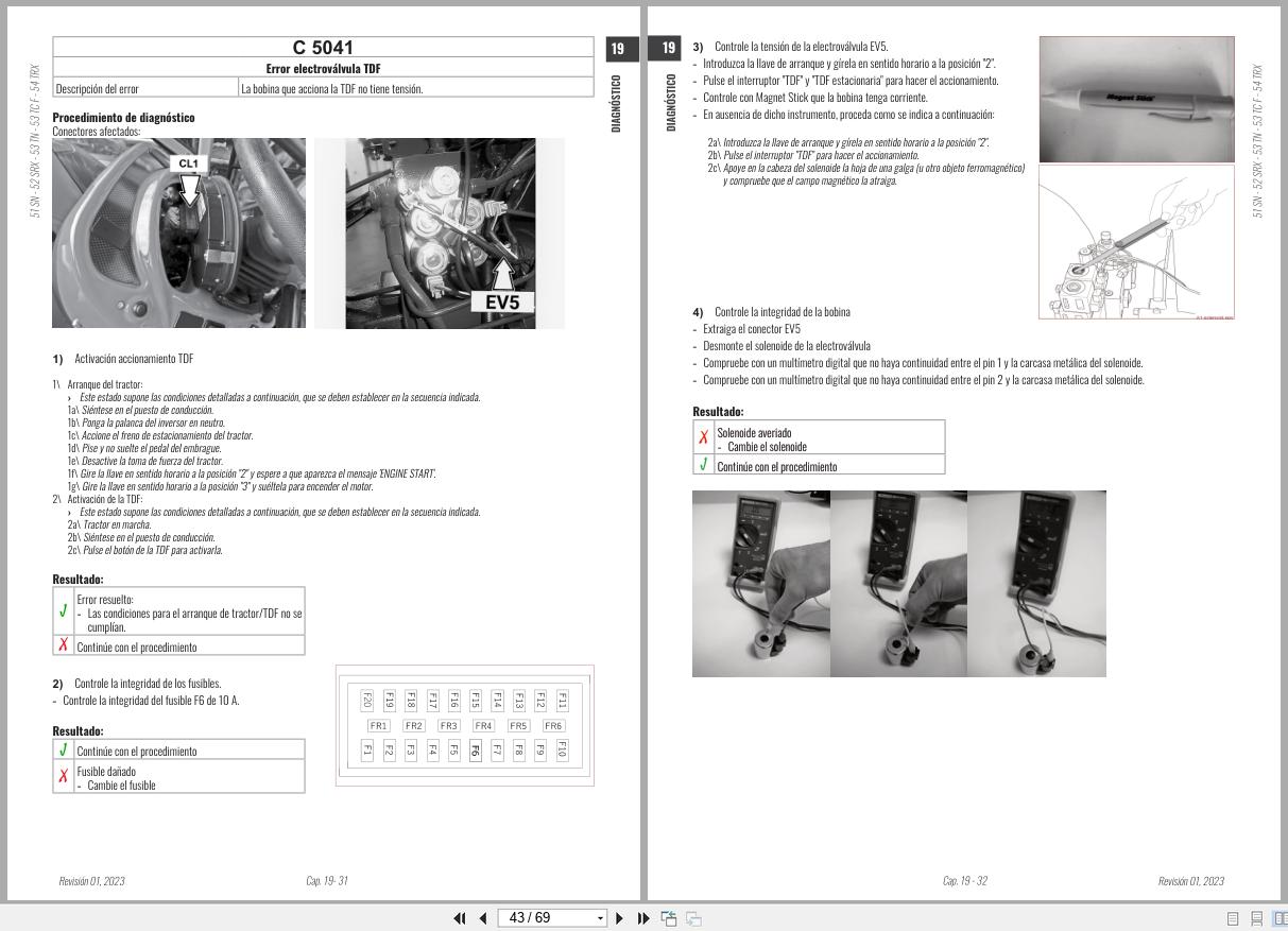 Antonio Carraro Tractor Series TORA TC5800F TC6800F Diagnostic Workshop Manual 47307124 ES (2)