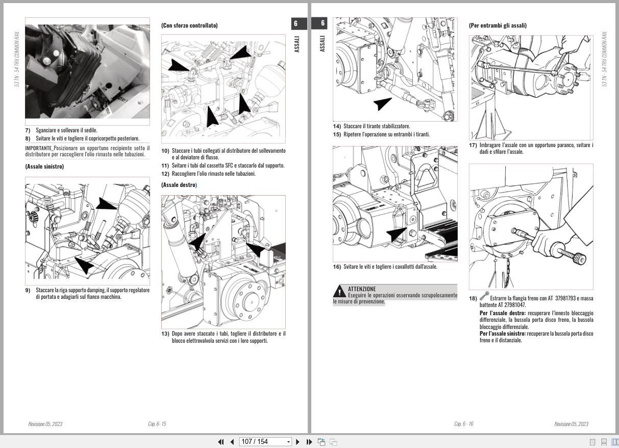 Antonio Carraro Tractor Series TORA TN5800 TN6800 Axles Workshop Manual 47309130 IT (3)