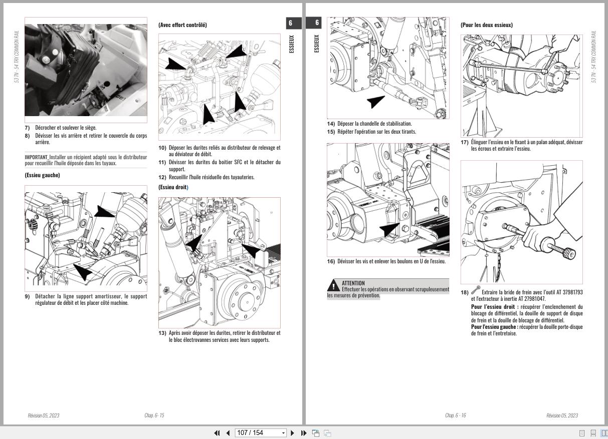 Antonio Carraro Tractor Series TORA TN5800 TN6800 Axles Workshop Manual 47309131 FR (3)
