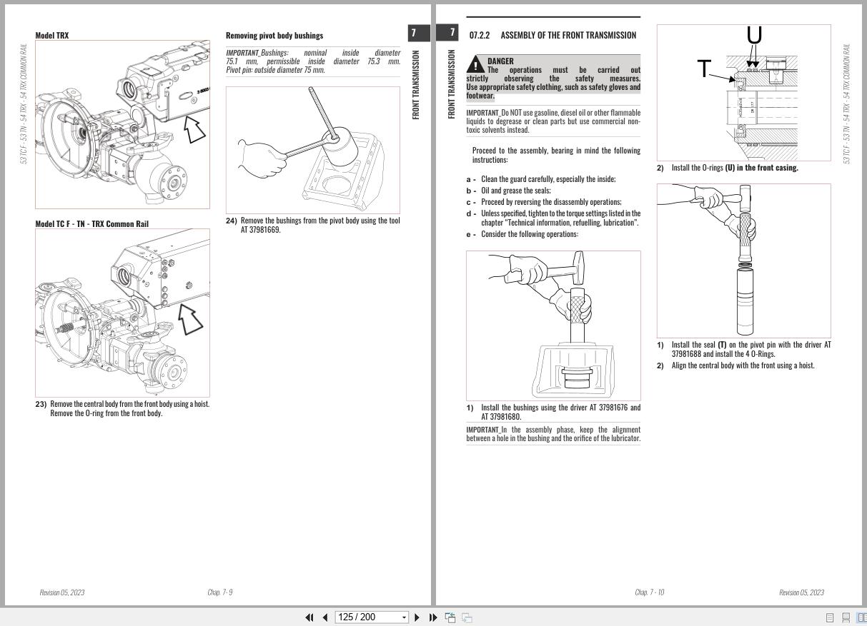 Antonio Carraro Tractor Series TORA TN5800 TN6800 Engine Transmission Workshop Manual 47308113 EN (3)