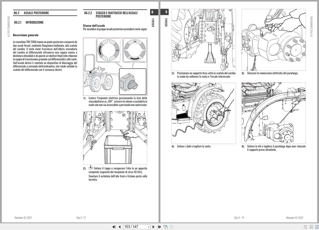 Antonio Carraro Tractor Series TORA TRX5800 Axles Workshop Manual 47309040 IT (3)