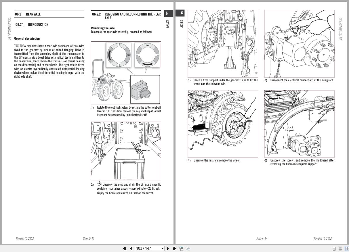 Antonio Carraro Tractor Series TORA TRX5800 Axles Workshop Manual 47309043 EN (3)