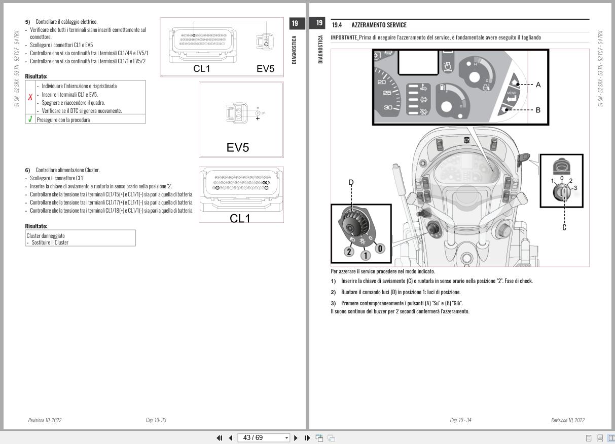 Antonio Carraro Tractor Series TORA TRX5800 Diagnostic Workshop Manual 47307080 IT (2)