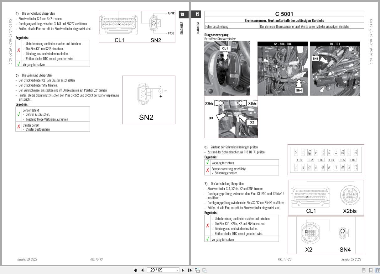 Antonio Carraro Tractor Series TORA TRX5800 Diagnostic Workshop Manual 47307082 DE (2)