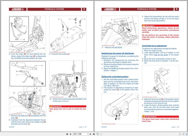 Antonio Carraro Tractor Series Tigrone 2190 S5500 To Tc8400F Technical Support Manual 47310063 01 En (3)