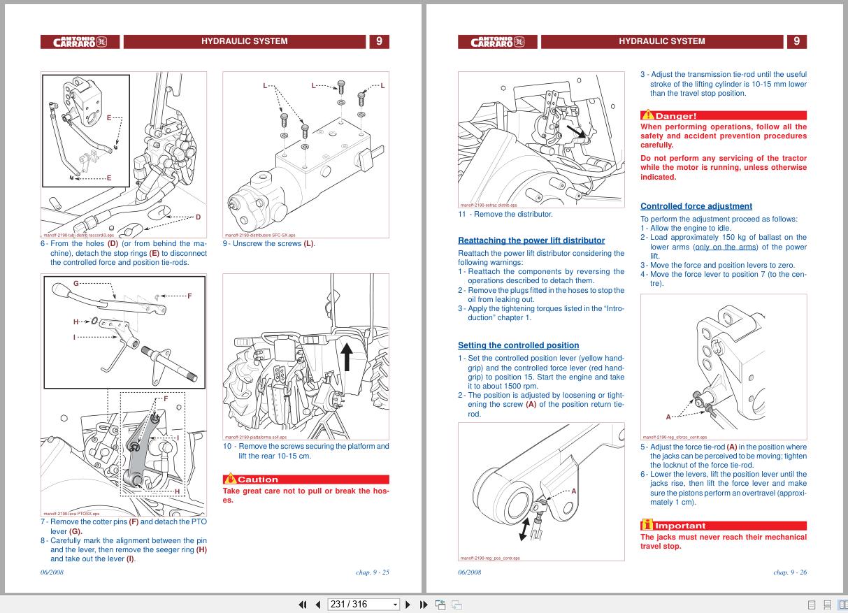 Antonio Carraro Tractor Series Tigrone 2190 S5500 to TC8400F Technical Support Manual 47310063 01 EN (3)