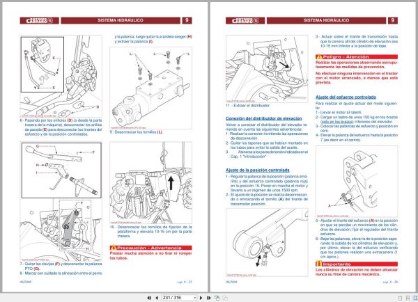 Antonio Carraro Tractor Series Tigrone 2190 S5500 To Tc8400F Technical Support Manual 47310064 01 Es (3)