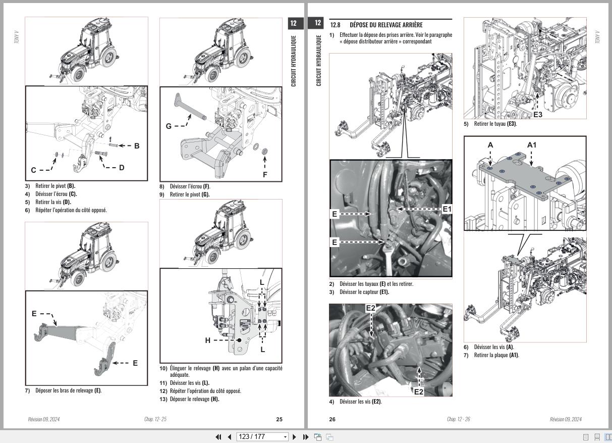 Antonio Carraro Tractor Tony 8700V 11700V Hydraulic Workshop Manual 47311191 01 FR (3)