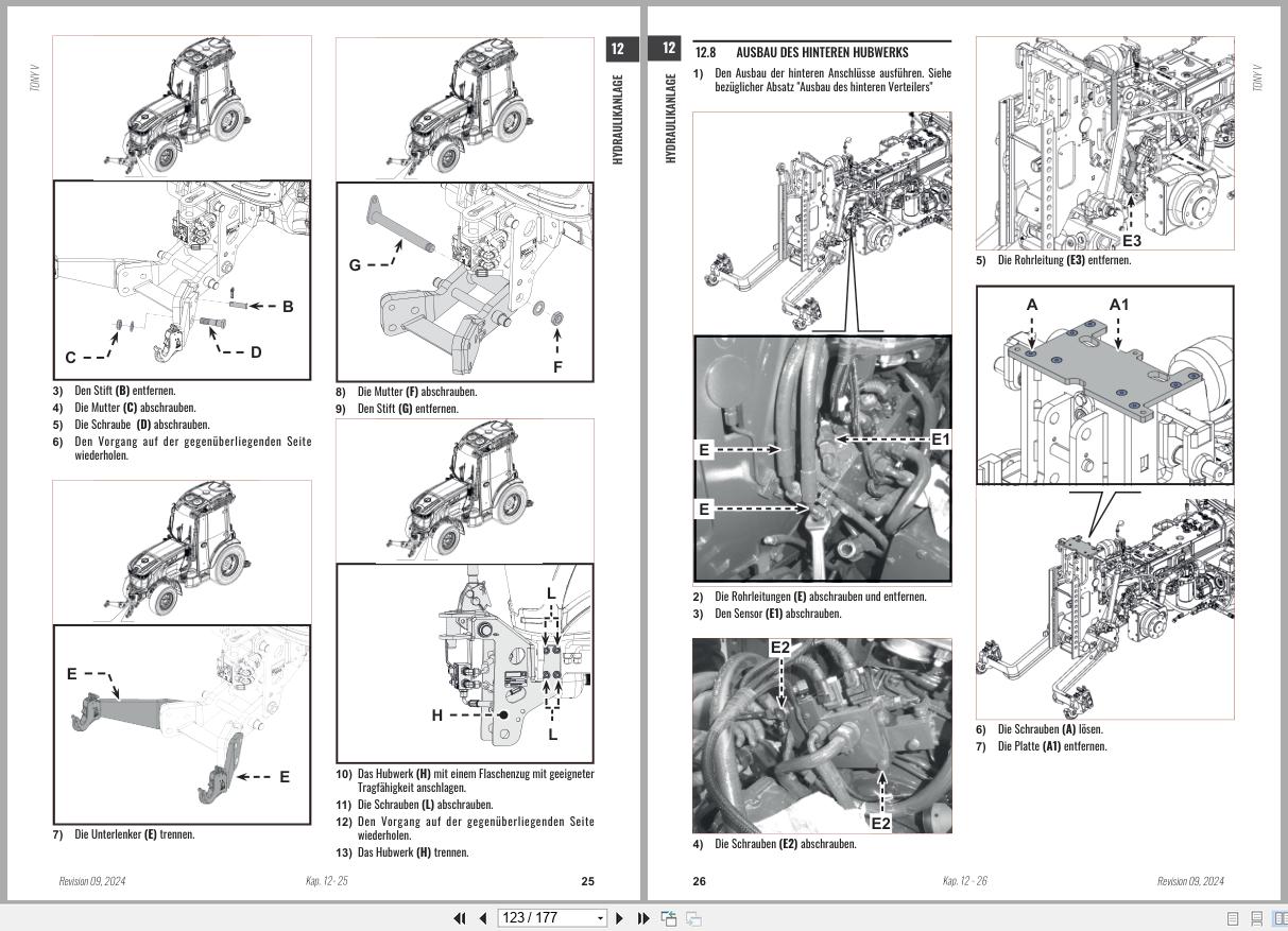 Antonio Carraro Tractor Tony 8700V 11700V Hydraulic Workshop Manual 47311192 01 DE (3)
