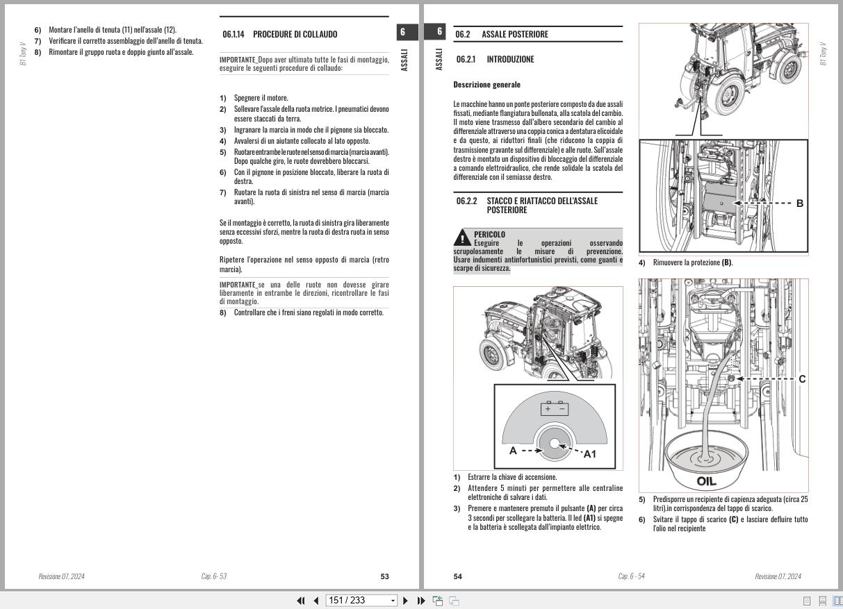Antonio Carraro Tractor Tony 8700V Axles Workshop Manual 47309210 01 IT (2)