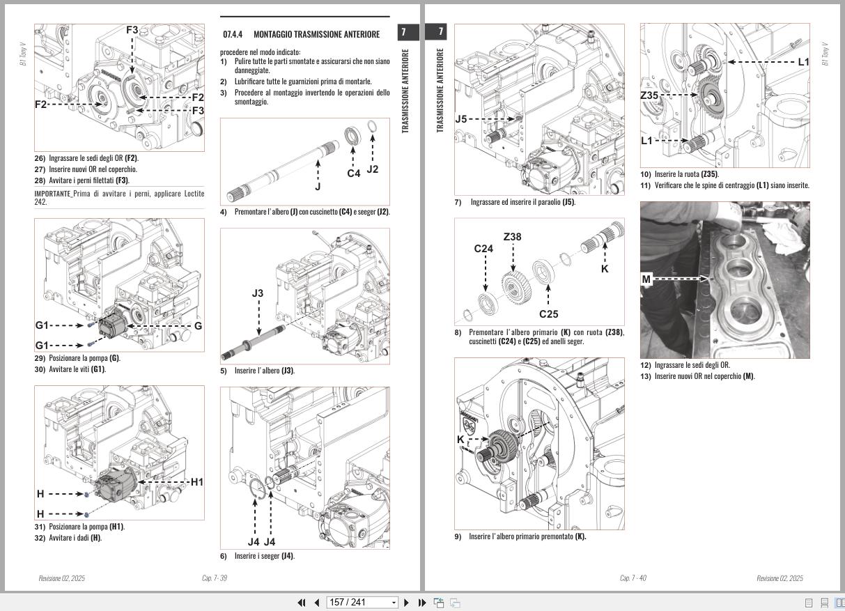 Antonio Carraro Tractor Tony 8700V Engine Transmission Workshop Manual 47308190 01 IT (3)