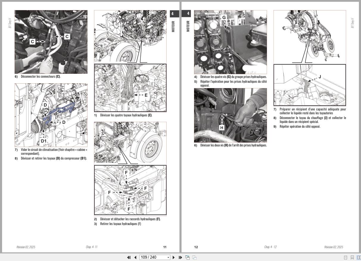 Antonio Carraro Tractor Tony 8700V Engine Transmission Workshop Manual 47308191 01 FR (2)