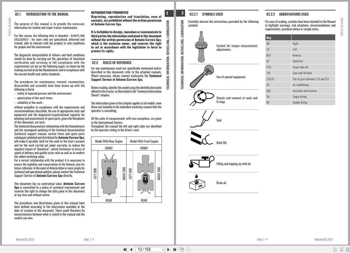 Antonio Carraro Tractor Tony SR8900 to SR10900 Axles Workshop Manual 47309103 EN (2)