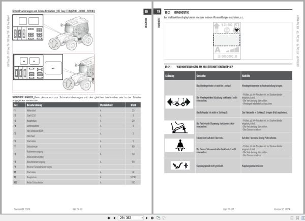 Antonio Carraro Tractor Tony SR8900 to SR10900 Diagnostic Workshop Manual 47307052 02 DE (2)