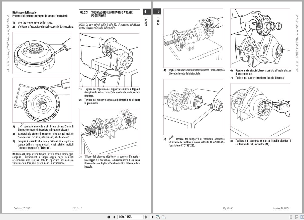 Antonio Carraro Tractor Tony TTR10900 Axles Workshop Manual 47309120 IT (3)