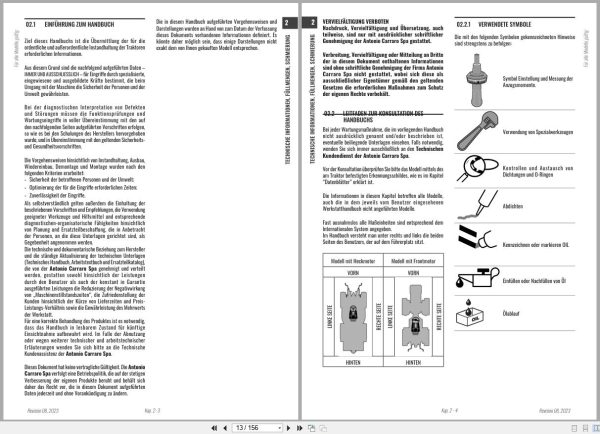 Antonio Carraro Tractor Tony TTR10900 Axles Workshop Manual 47309122 DE (2)