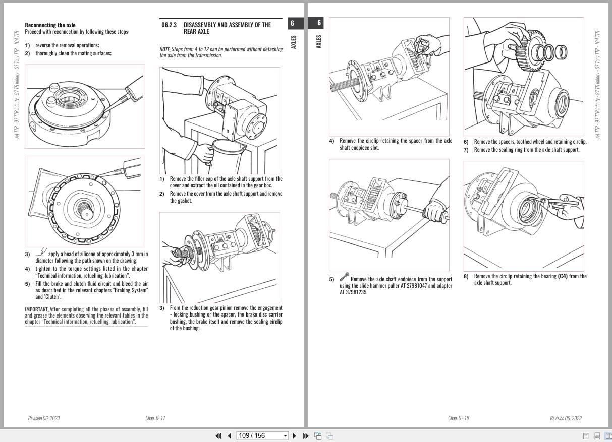 Antonio Carraro Tractor Tony TTR10900 Axles Workshop Manual 47309123 EN (3)
