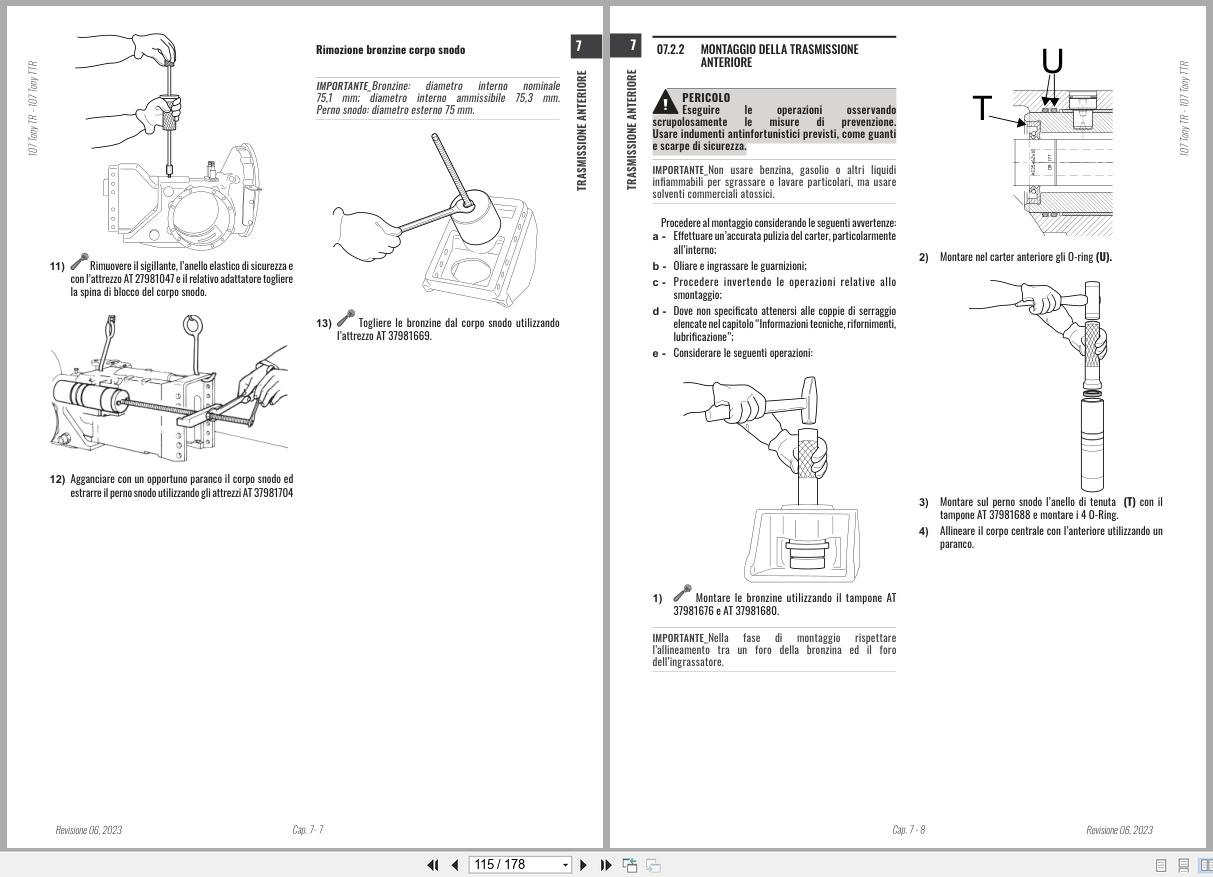 Antonio Carraro Tractor Tony TTR10900 Engine Transmission Workshop Manual 47308100 IT (3)