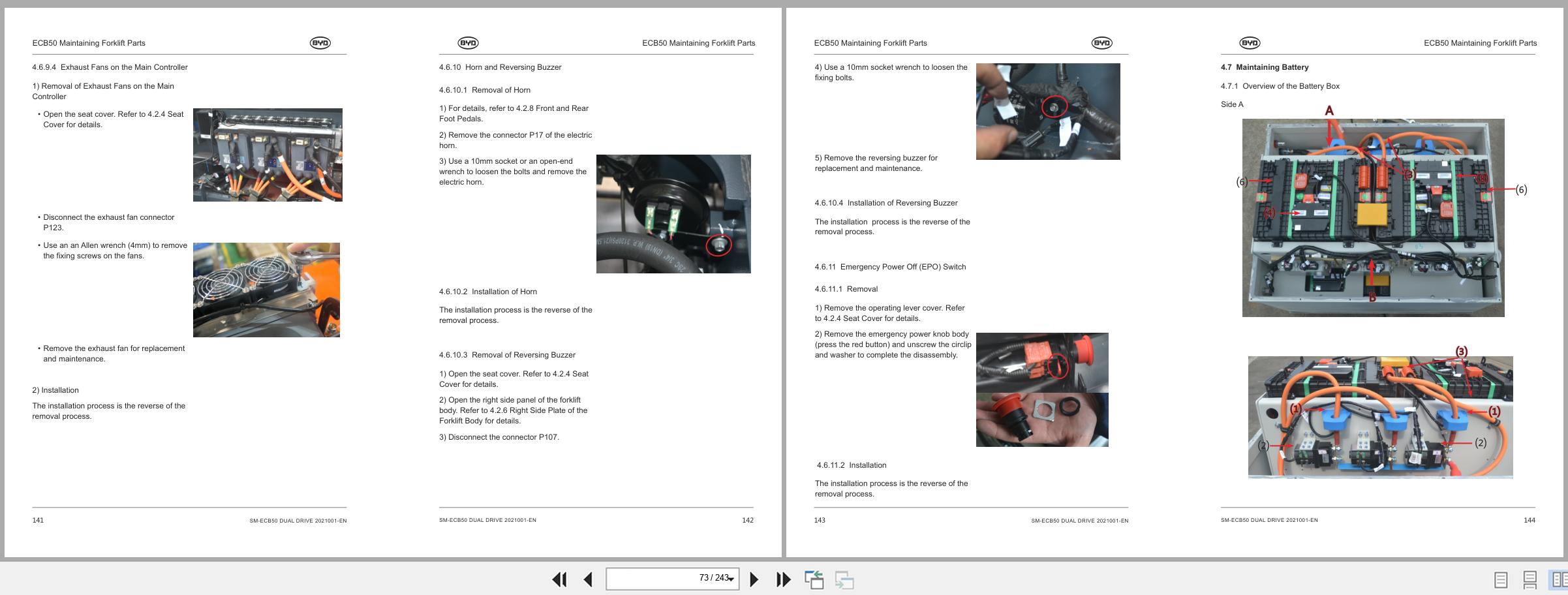BYD Forklift ECB50 Service Manual 2021001 (2)