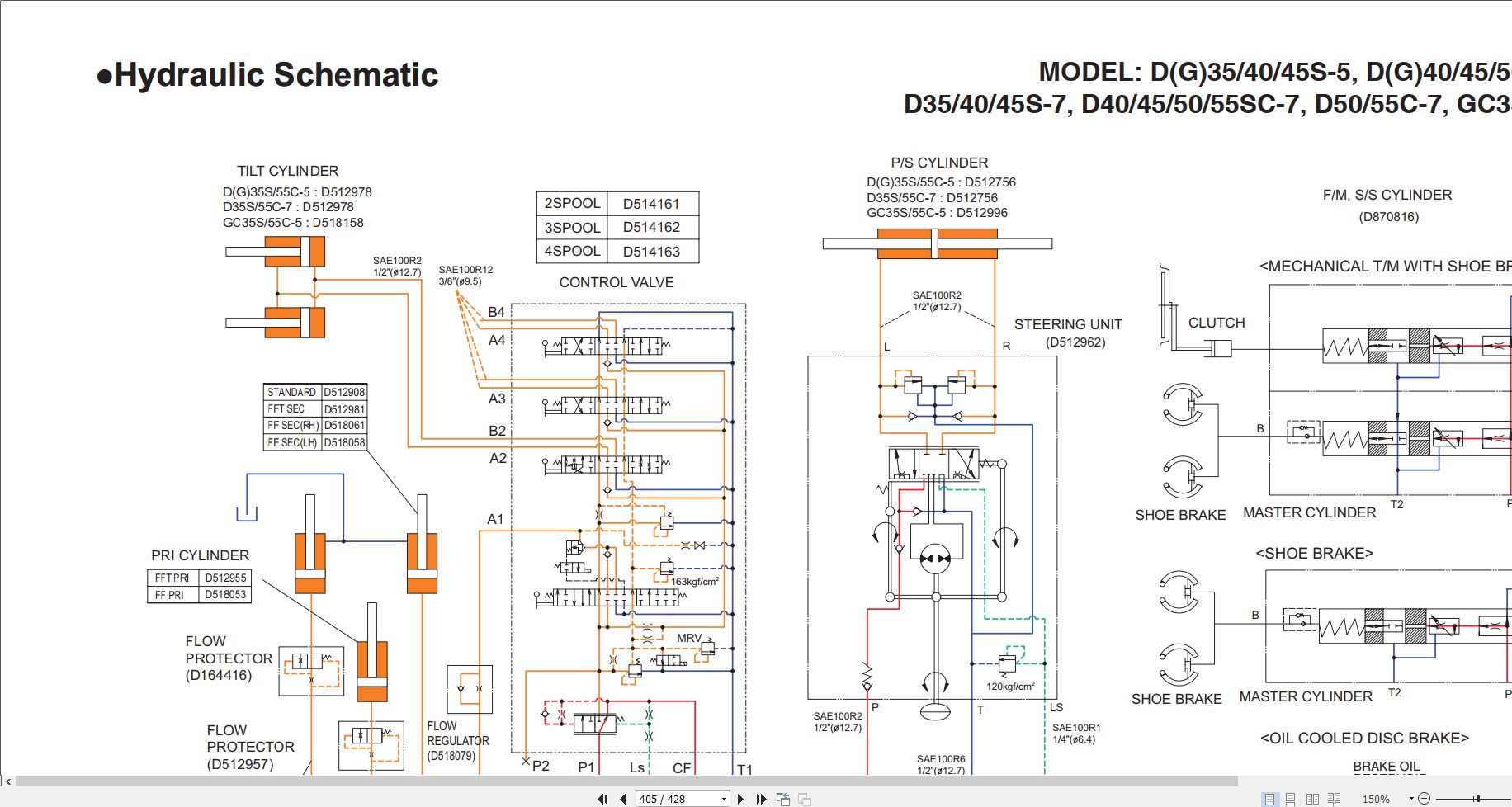 Bobcat Forklift G35S 7 to G55SC 7 Service Manual DSB4476E00 (3)