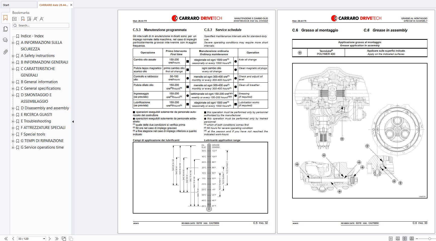 CARRARO Axle 28.44FR Repair Manual CA270056 (2)