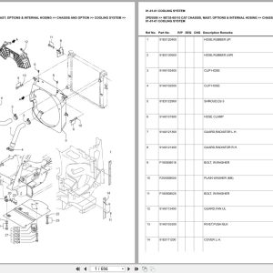 Caterpillar Forklift 2PD5500 Chassis Mast Options Internal Hosing Europe Parts Catalog 98735 06110 (1)