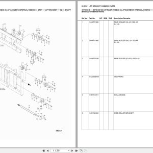 Caterpillar Forklift 4V70D60 C Mast 4V70D30 60 Attachment Internal Hosing Europe Parts Catalog 98705 90100 (1)