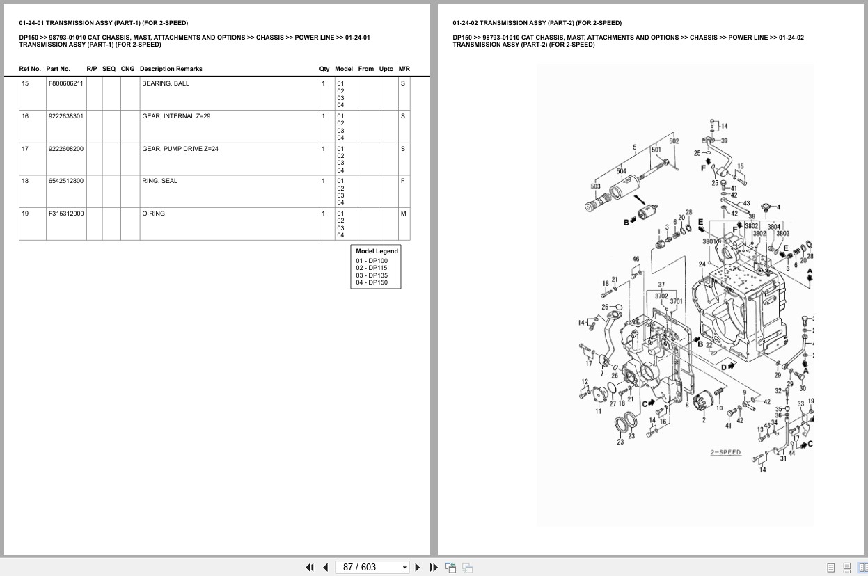 Caterpillar Forklift DP150 Europe Parts Catalog (2)