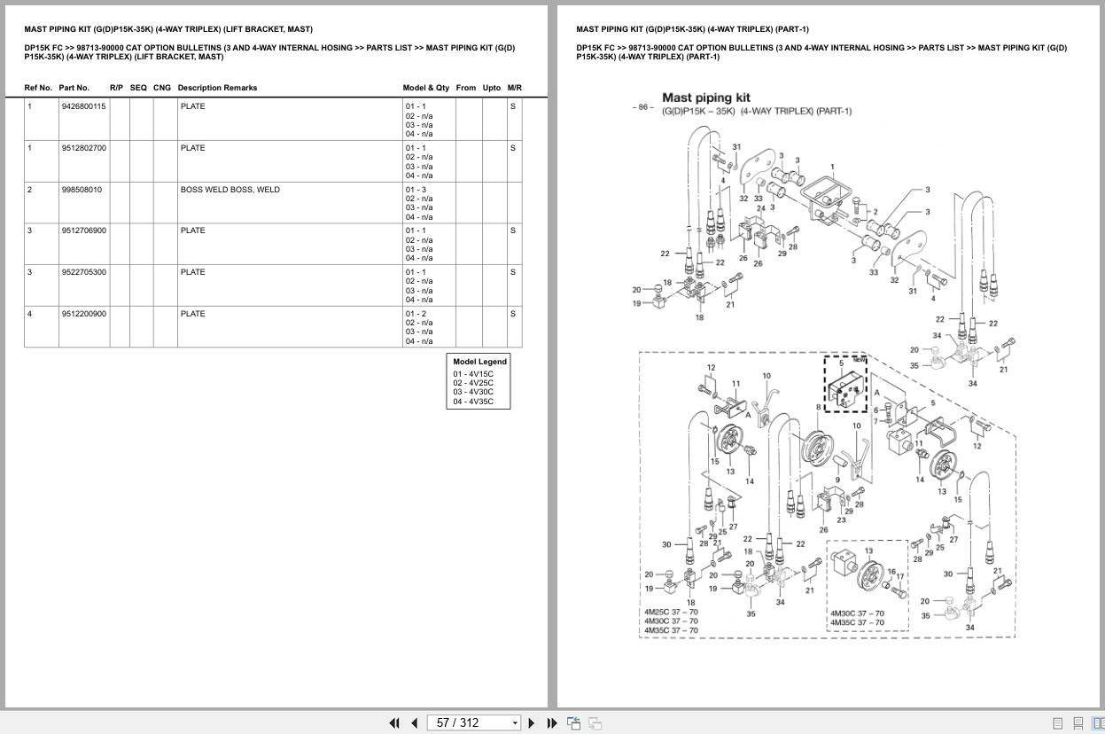 Caterpillar Forklift DP15K FC Europe Parts Catalog (2)