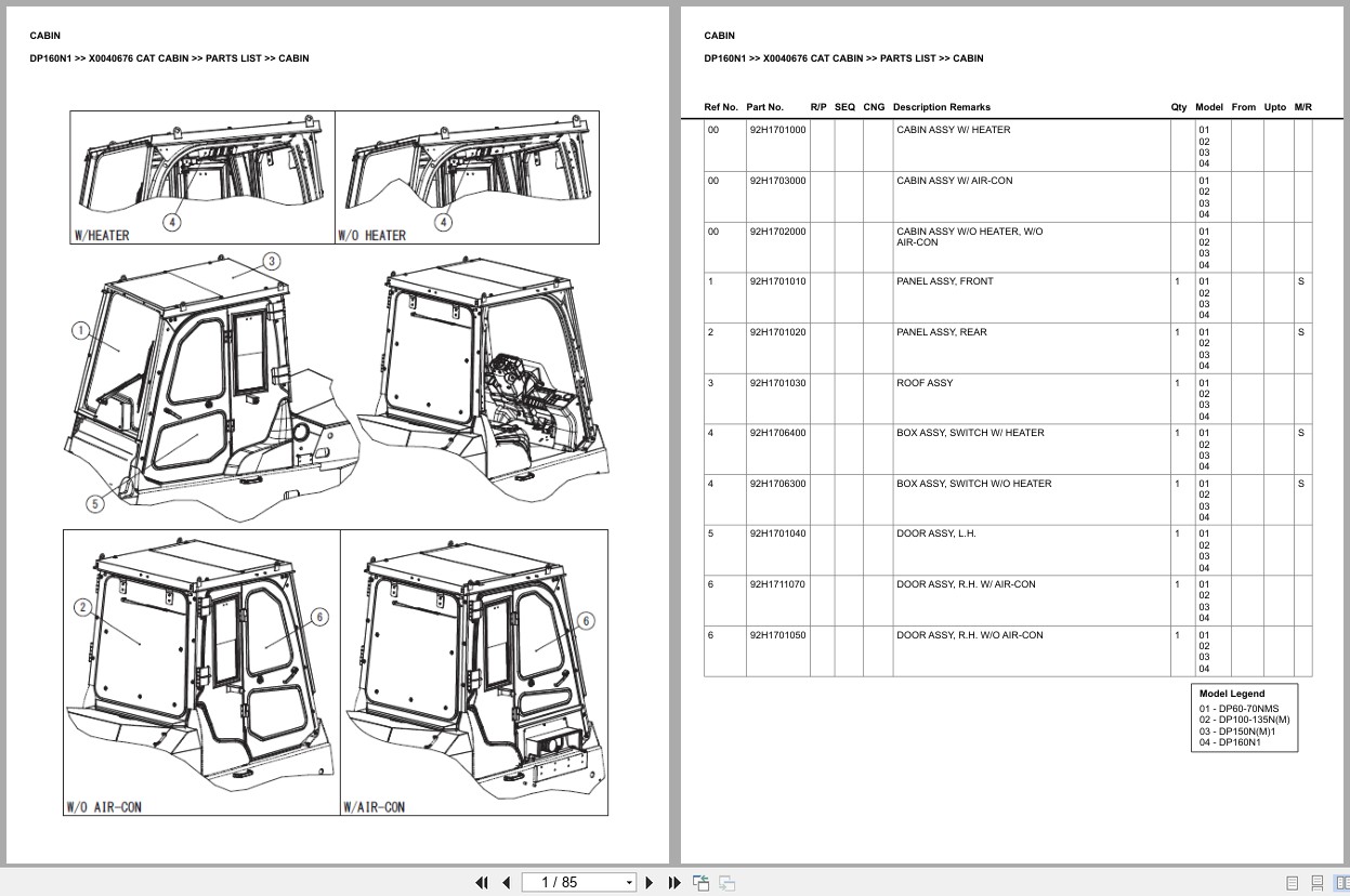 Caterpillar Forklift DP160N1 Europe Parts Catalog (2)