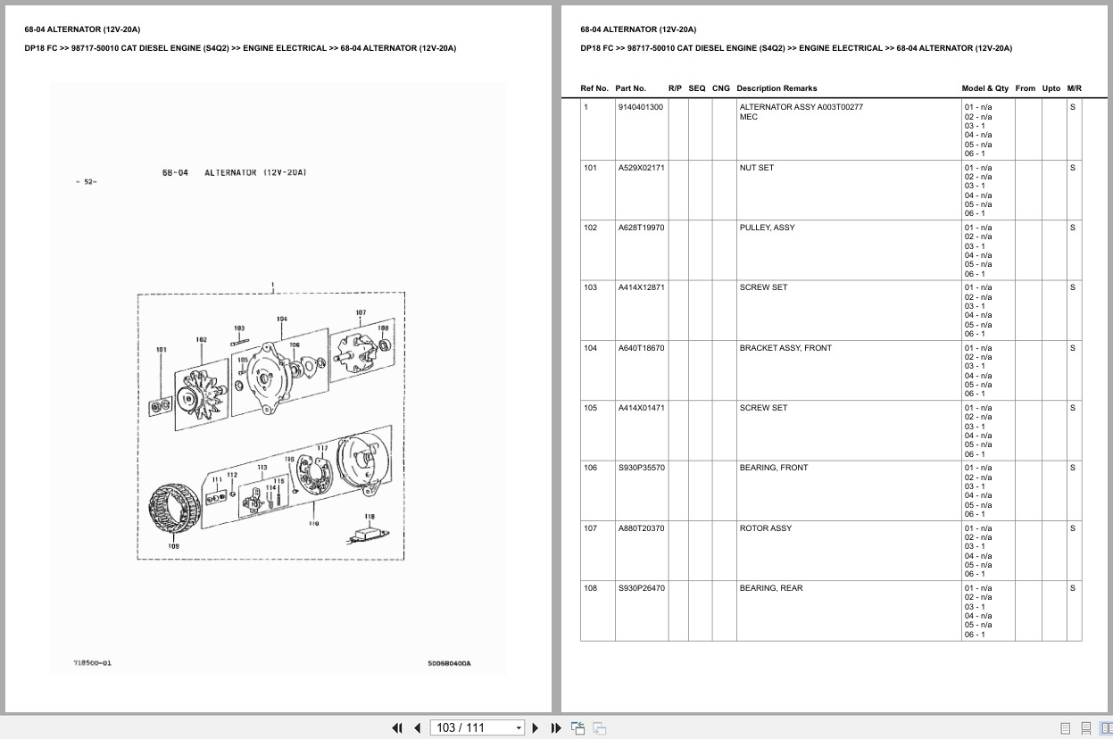 Caterpillar Forklift DP18 FC Europe Parts Catalog (2)