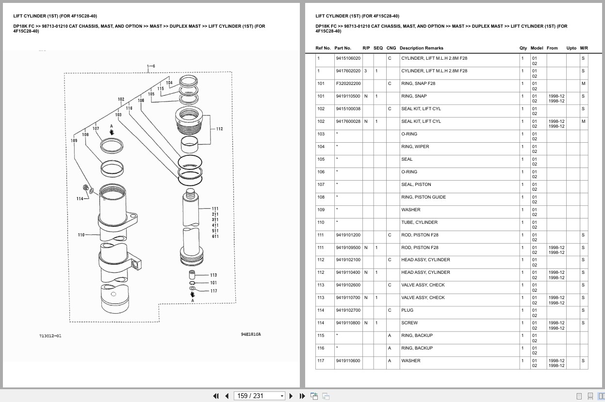 Caterpillar Forklift DP18K FC Europe Parts Catalog (2)