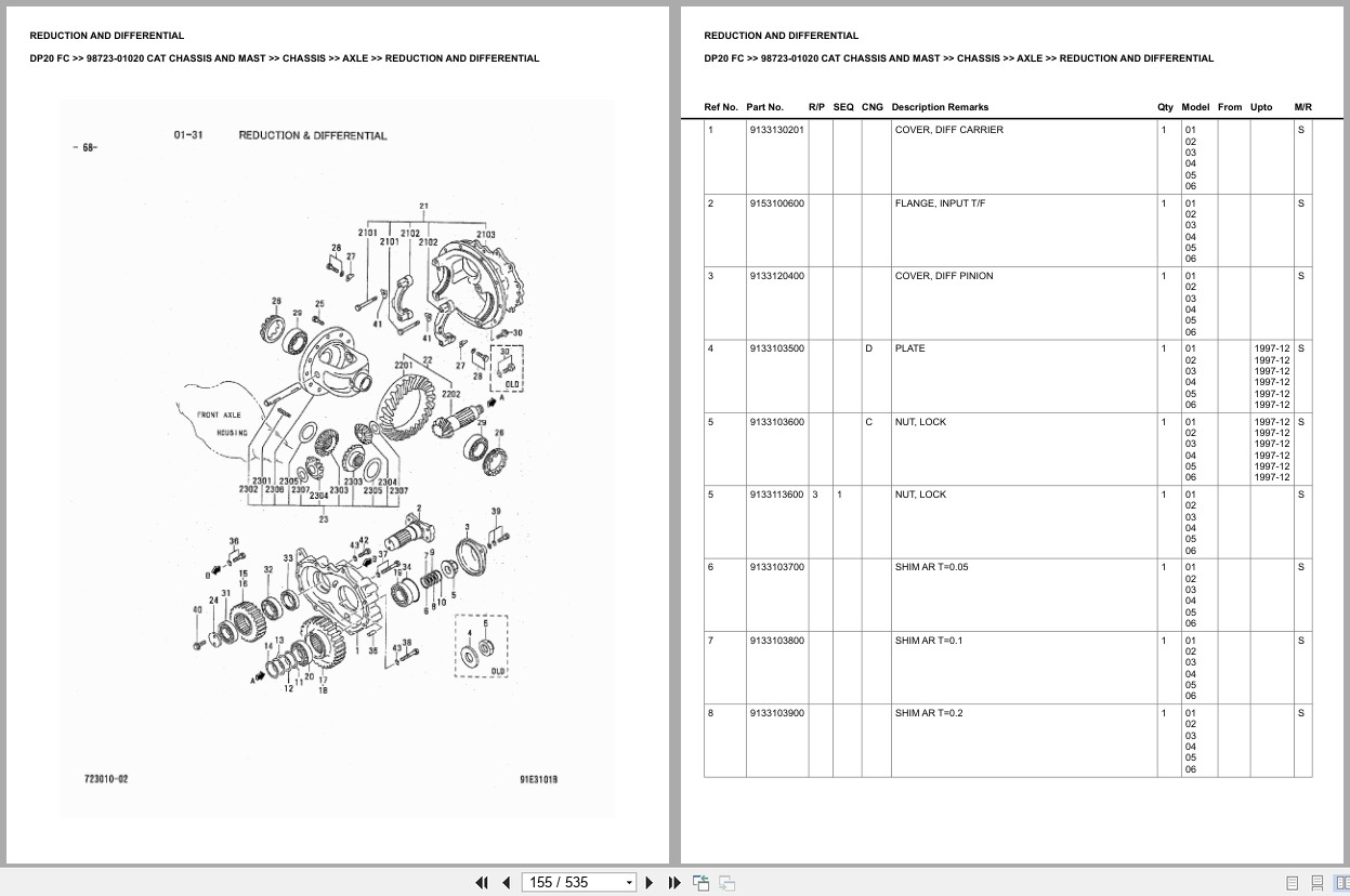 Caterpillar Forklift DP20 FC Europe Parts Catalog (2)