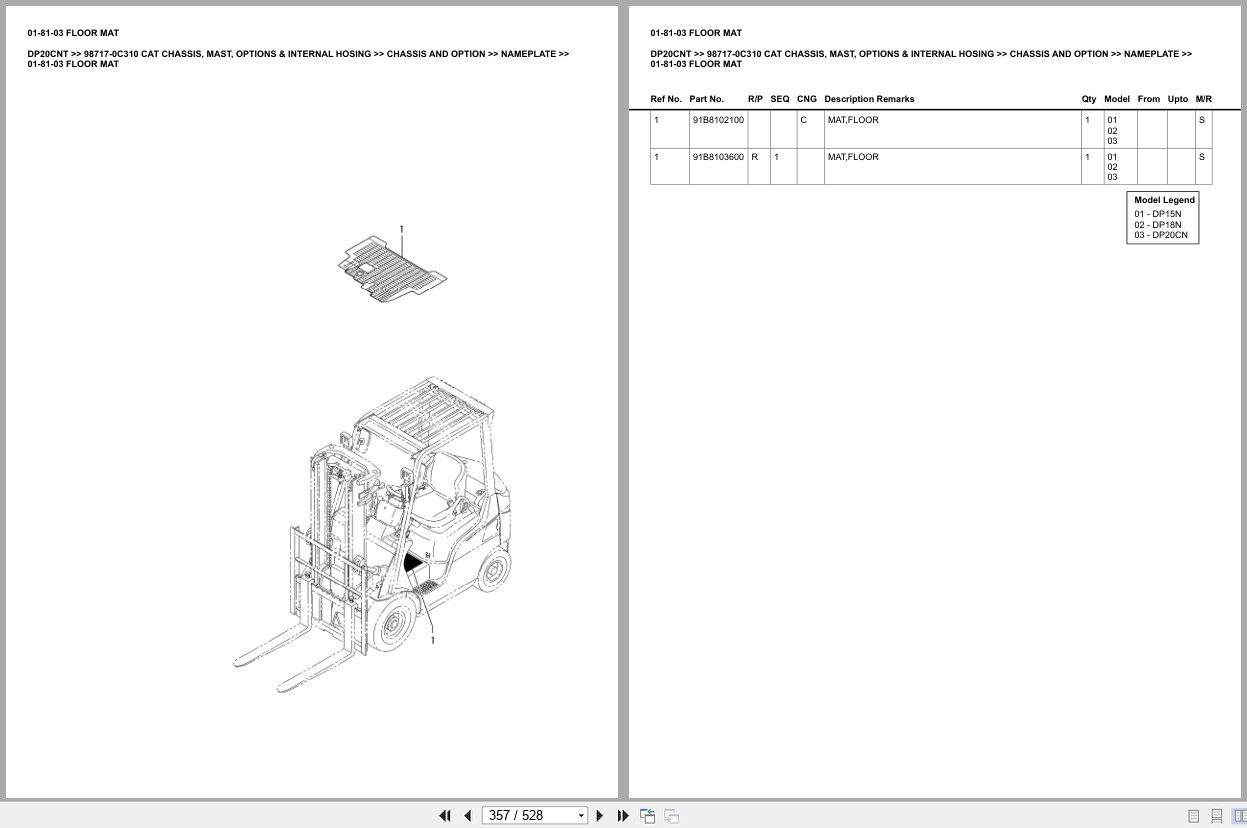 Caterpillar Forklift DP20CNT Europe Parts Catalog (2)