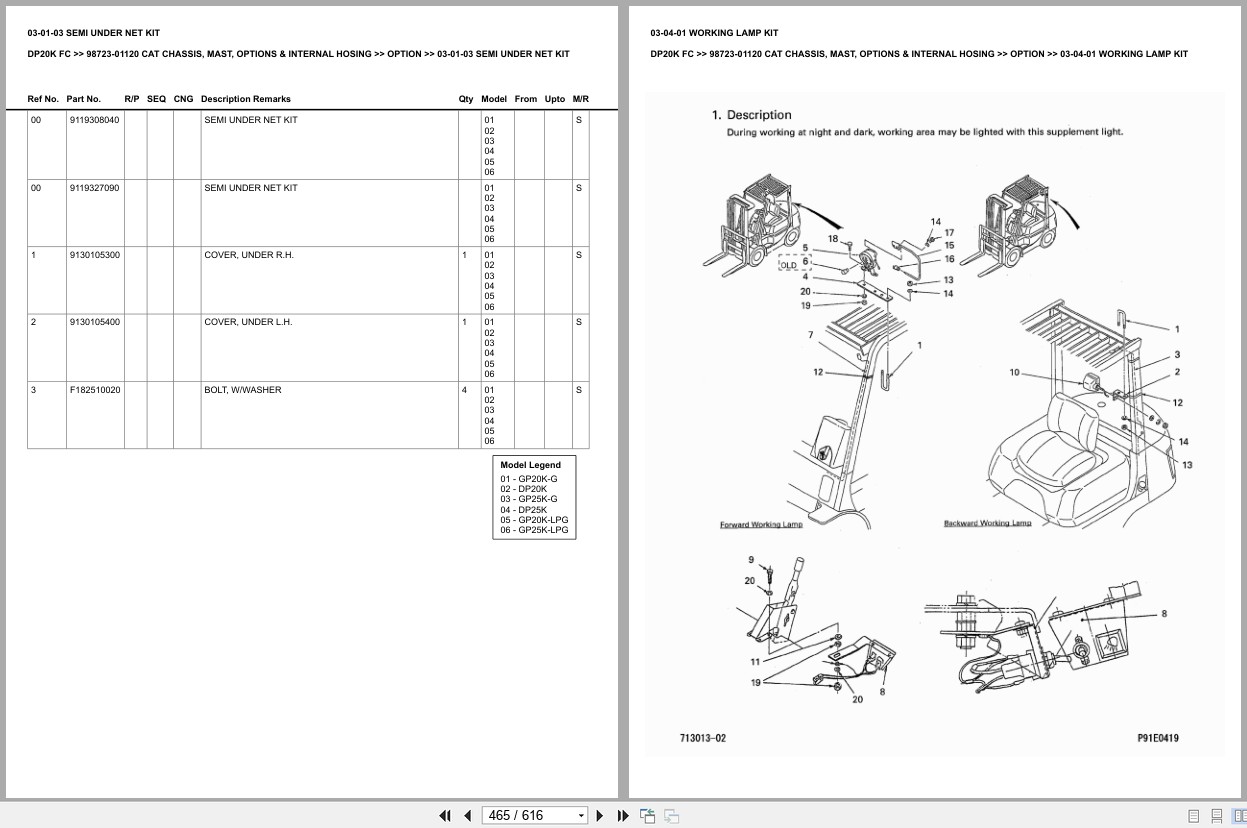Caterpillar Forklift DP20K FC Europe Parts Catalog (2)