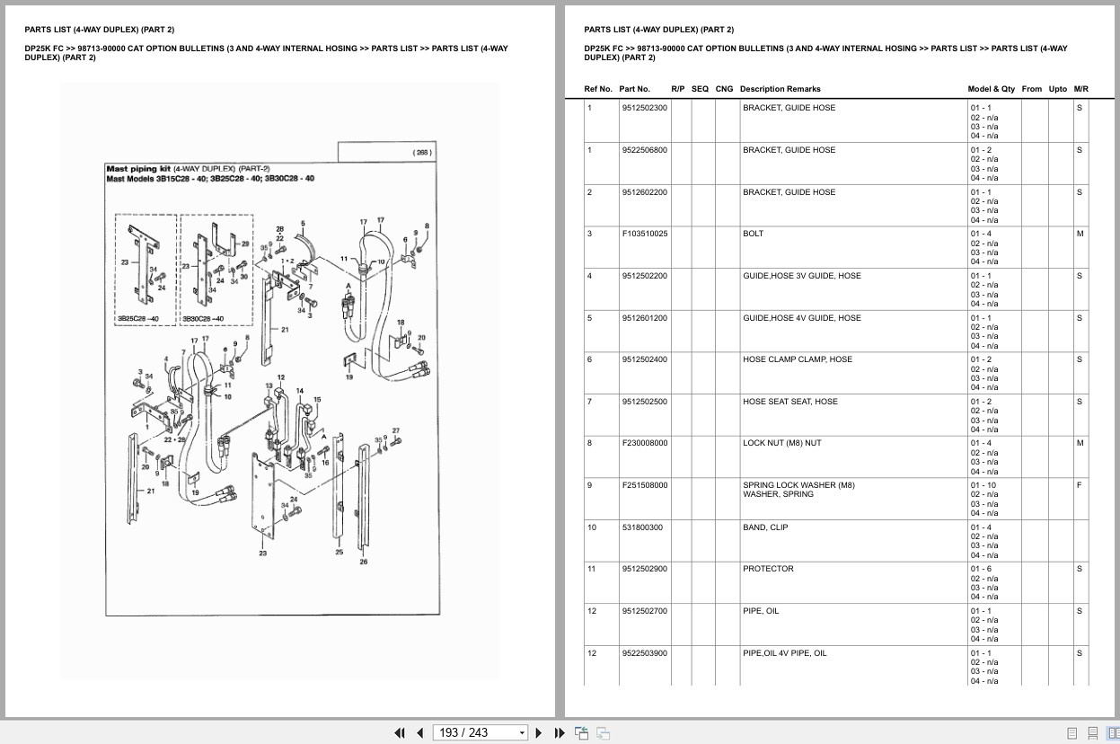 Caterpillar Forklift DP25K FC Europe Parts Catalog (2)