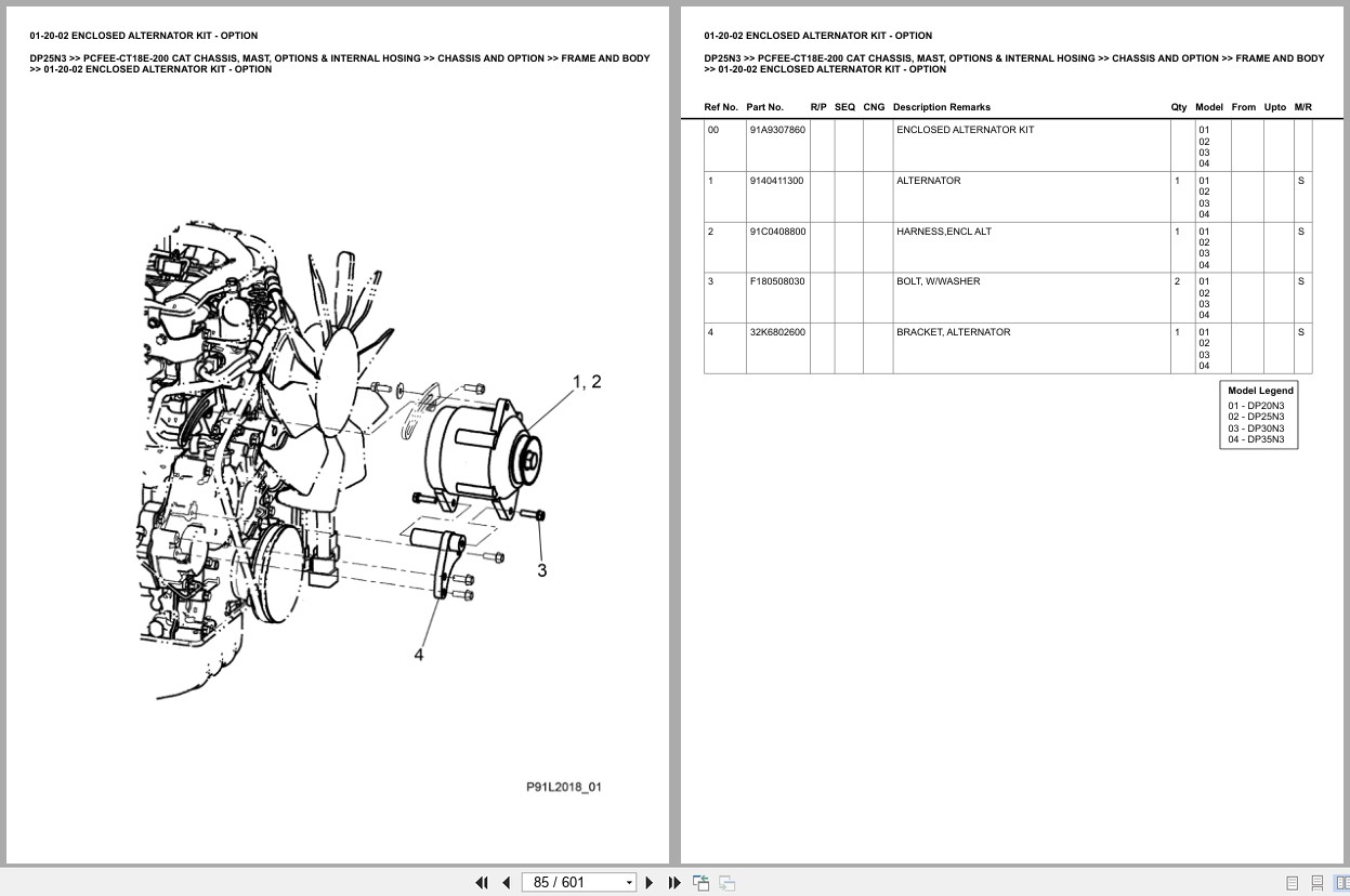 Caterpillar Forklift DP25N3 Europe Parts Catalog (2)