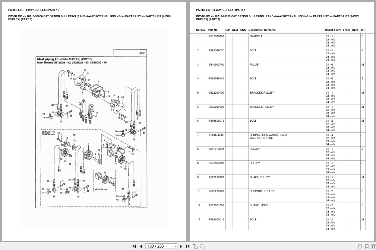Caterpillar Forklift DP30K MC Europe Parts Catalog (2)