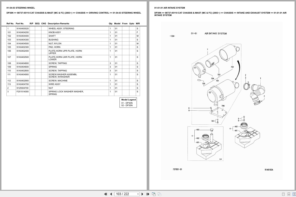 Caterpillar Forklift DP30N Europe Parts Catalog (2)