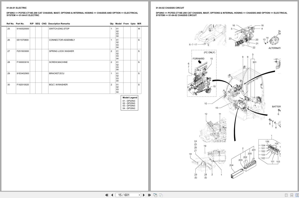 Caterpillar Forklift DP30N3 Europe Parts Catalog (2)